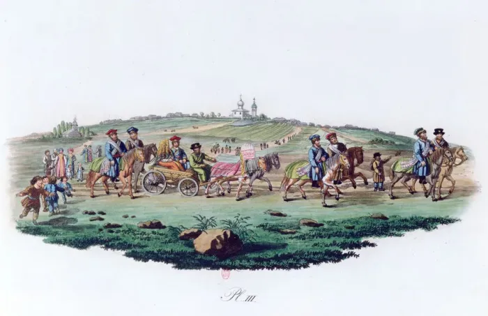 Framed Print : Wedding Procession, Russia, 1820 Framed Print : Wedding Procession, Russia, 1820