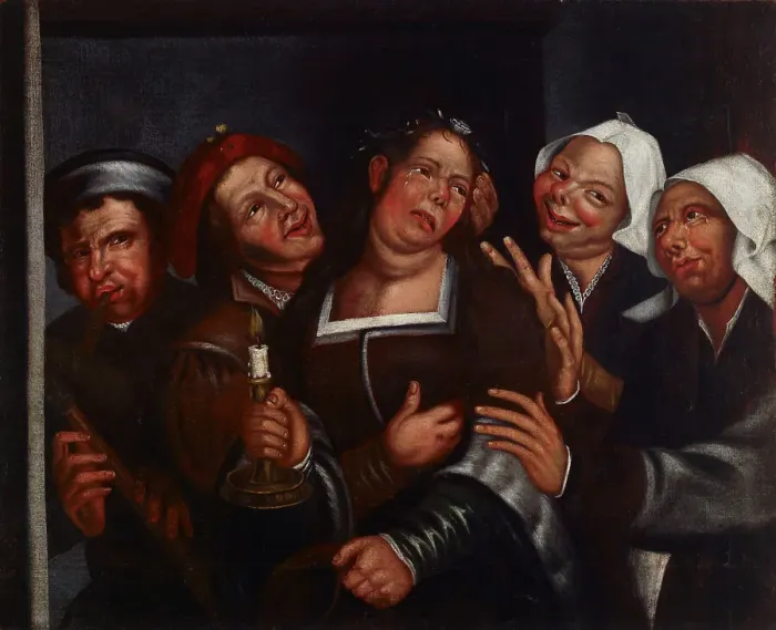 Framed Print : A wedding scene. Creator: Jan Massys Framed Print : A wedding scene. Creator: Jan Massys