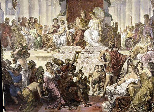 Wedding in Susa, Alexander the Great, king of Macedonia (356-323 B. C. ), With Estatira
