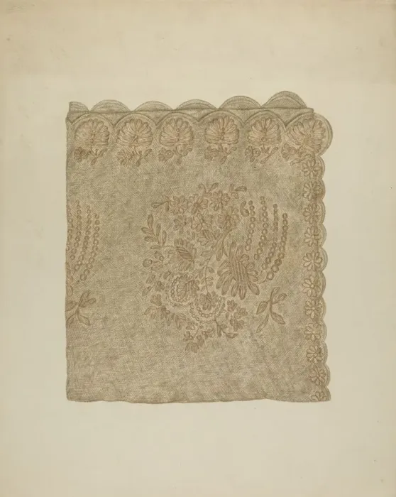 Framed Print : Wedding Veil, c. 1941. Creator: Mary Fitzgerald Framed Print : Wedding Veil, c. 1941. Creator: Mary Fitzgerald