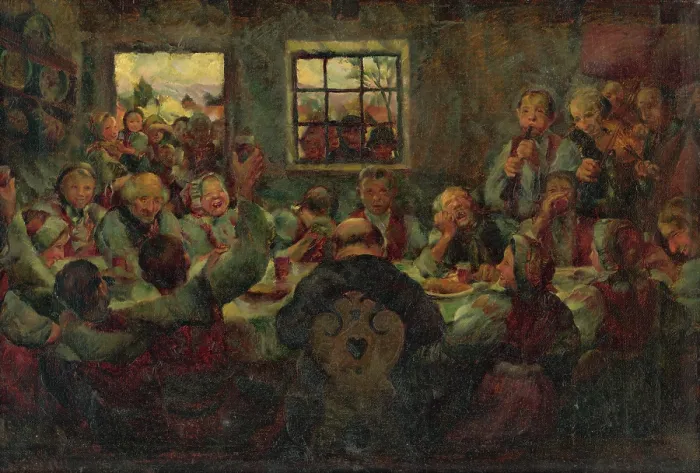 Framed Print : The Wedding in the village I, 1929-1930. Creator: Gustav Mally Framed Print : The Wedding in the village I, 1929-1930. Creator: Gustav Mally