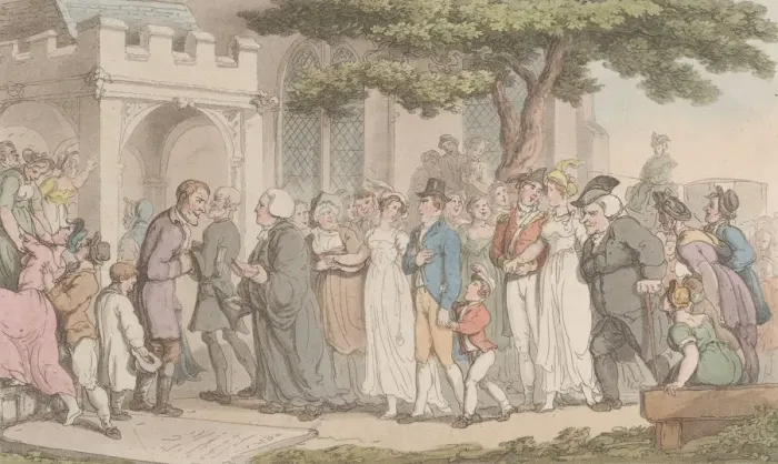 Framed Print : The Weddings, from The Vicar of Wakefield, May 1, 1817. May 1, 1817 Framed Print : The Weddings, from The Vicar of Wakefield, May 1, 1817. May 1, 1817