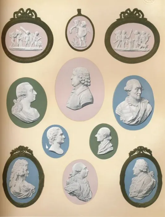 Framed Print : Wedgwood Portrait Medallions in the Possession of Messrs. Stoner & Evans, 1919 Framed Print : Wedgwood Portrait Medallions in the Possession of Messrs. Stoner & Evans, 1919