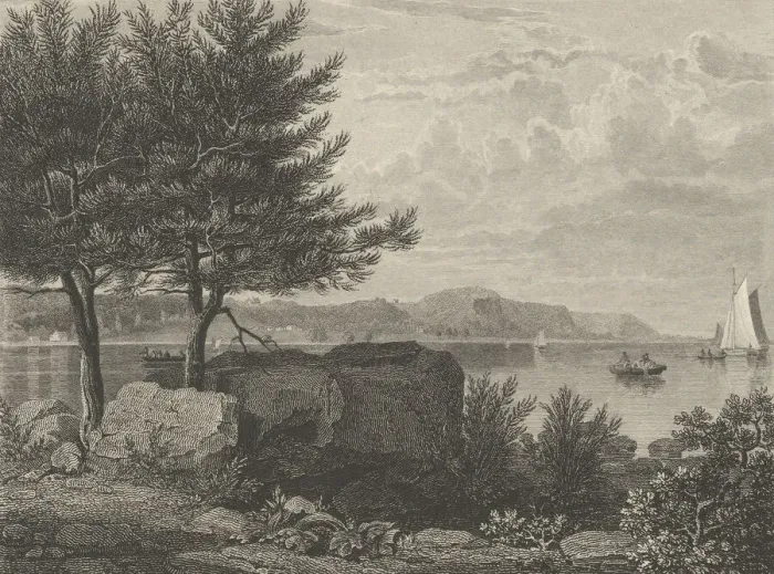 Framed Print : Weekhawken, 1833. Creator: Asher Brown Durand Framed Print : Weekhawken, 1833. Creator: Asher Brown Durand