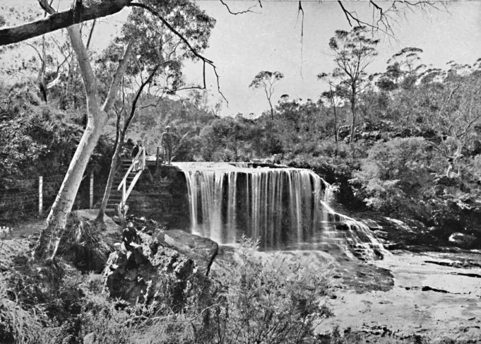 Framed Print : The Weeping Rock at Wentworth Falls, Blue Mountains, c1900. Creator: Unknown Framed Print : The Weeping Rock at Wentworth Falls, Blue Mountains, c1900. Creator: Unknown