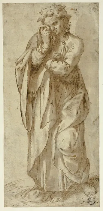 Framed Print : Weeping Saint John the Evangelist, n.d. Creator: Unknown Framed Print : Weeping Saint John the Evangelist, n.d. Creator: Unknown
