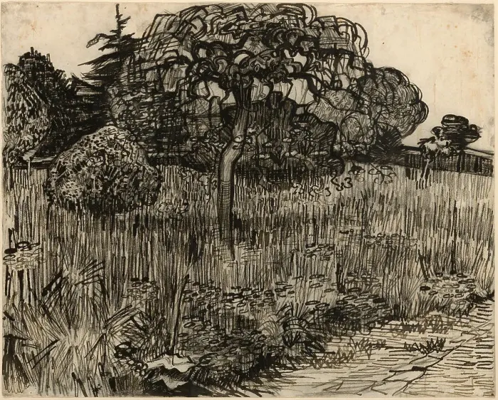 Framed Print : Weeping Tree, 1889. Creator: Vincent van Gogh Framed Print : Weeping Tree, 1889. Creator: Vincent van Gogh