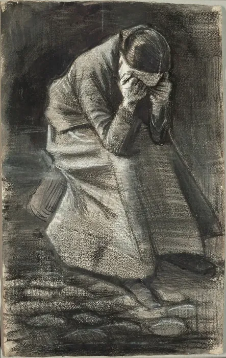 Framed Print : Weeping Woman, 1883. Creator: Vincent van Gogh Framed Print : Weeping Woman, 1883. Creator: Vincent van Gogh