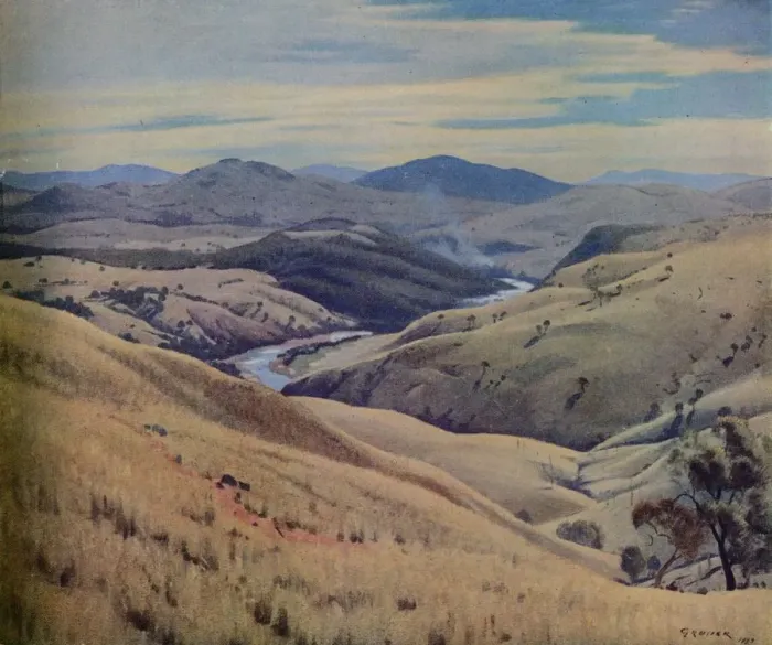 Framed Print : Weetangra, Canberra, 1937. Artist: Elioth Lauritz Leganyer Gruner Framed Print : Weetangra, Canberra, 1937. Artist: Elioth Lauritz Leganyer Gruner