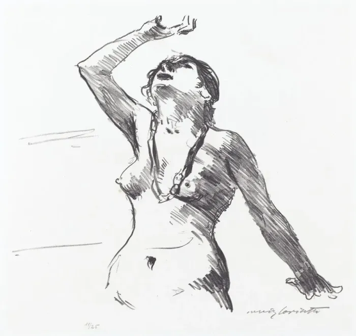 Framed Print : Weiblicher Akt in Abwehr (Female Nude Defending Herself), 1913. Creator: Lovis Corinth Framed Print : Weiblicher Akt in Abwehr (Female Nude Defending Herself), 1913. Creator: Lovis Corinth