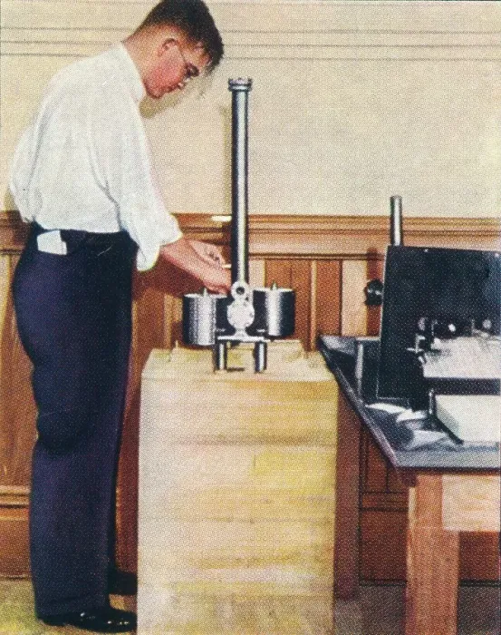 Framed Print : Weighing the Earth, 1938 Framed Print : Weighing the Earth, 1938