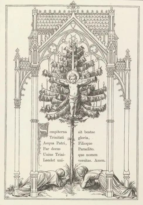 Framed Print : Weihnachtstraum. Ein Festspiel, 1867. Creator: Felix A. Joerdens