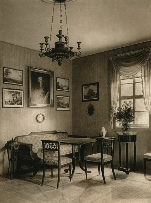 Framed Print : Weimar. Interior of Tiefurt Castle, 1931. Artist: Kurt Hielscher Framed Print : Weimar. Interior of Tiefurt Castle, 1931. Artist: Kurt Hielscher