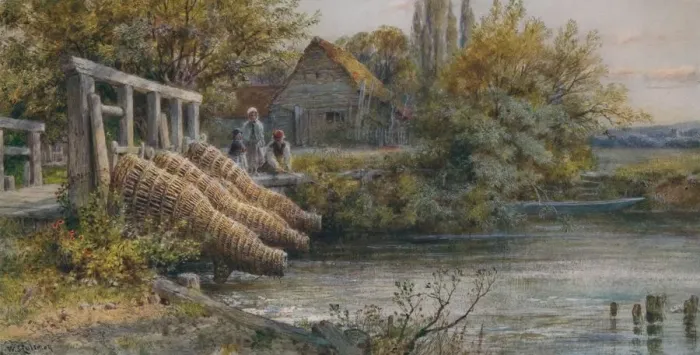 Framed Print : The Weir, c1875. Artist: William Stephen Coleman Framed Print : The Weir, c1875. Artist: William Stephen Coleman