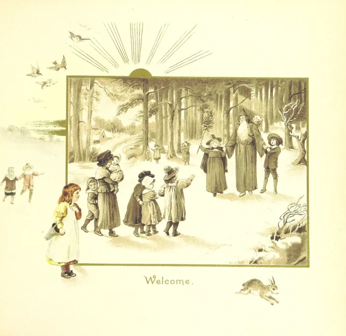 Framed Print : Welcome, 1894. Creator: Eliza F. Manning Framed Print : Welcome, 1894. Creator: Eliza F. Manning