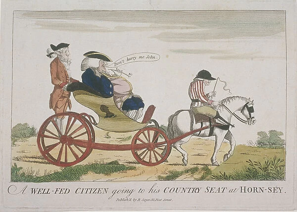 A Well-Fed Citizen going to his Country Seat at Hornsey, 1773