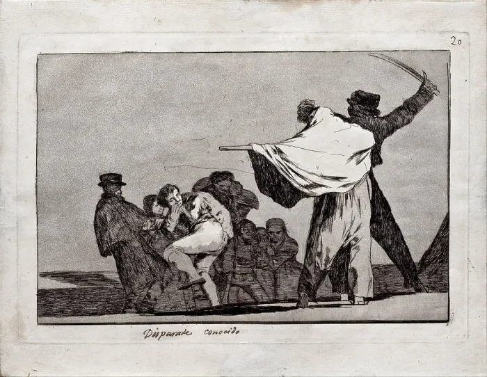 Framed Print : Well-Know Folly (from the series Los Disparates (Follies), 1815-1819. Artist: Goya, Francisco, de (1746-1828) Framed Print : Well-Know Folly (from the series Los Disparates (Follies), 1815-1819. Artist: Goya, Francisco, de (1746-1828)
