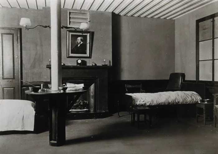 Framed Print : Wellcome Historical Medical Museum, ... reconstruction of the Lister ward... c1910s. Creator: Unknown Framed Print : Wellcome Historical Medical Museum, ... reconstruction of the Lister ward... c1910s. Creator: Unknown