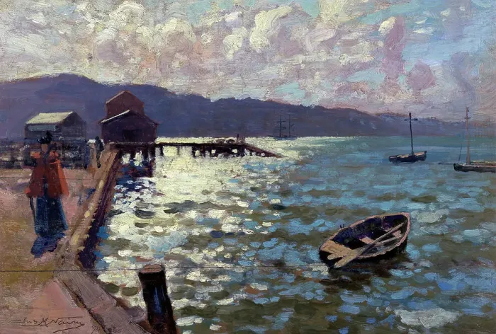Framed Print : Wellington Harbour, 1894. Creator: James McLauchlan Nairn Framed Print : Wellington Harbour, 1894. Creator: James McLauchlan Nairn