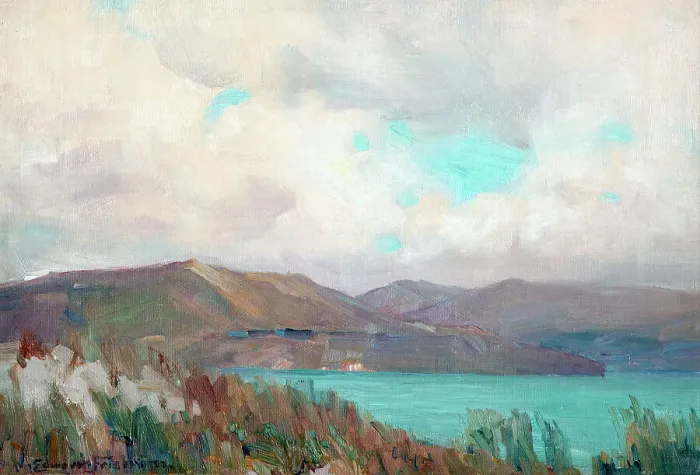 Framed Print : Wellington Harbour from Muritai, c1910. Creator: Clas Edvard Fristrom Framed Print : Wellington Harbour from Muritai, c1910. Creator: Clas Edvard Fristrom