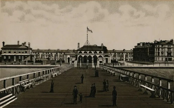 Framed Print : Wellington Pier, c1880. Creator: Unknown Framed Print : Wellington Pier, c1880. Creator: Unknown