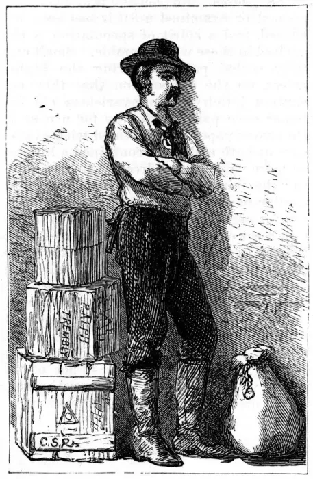 Framed Print : A Wells Fargo messenger from their Express Delivery service via the Isthmus of Panama, 1875 Framed Print : A Wells Fargo messenger from their Express Delivery service via the Isthmus of Panama, 1875
