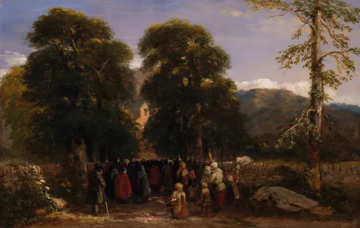 Framed Print : The Welsh Funeral, 1848. Creator: David Cox the elder Framed Print : The Welsh Funeral, 1848. Creator: David Cox the elder