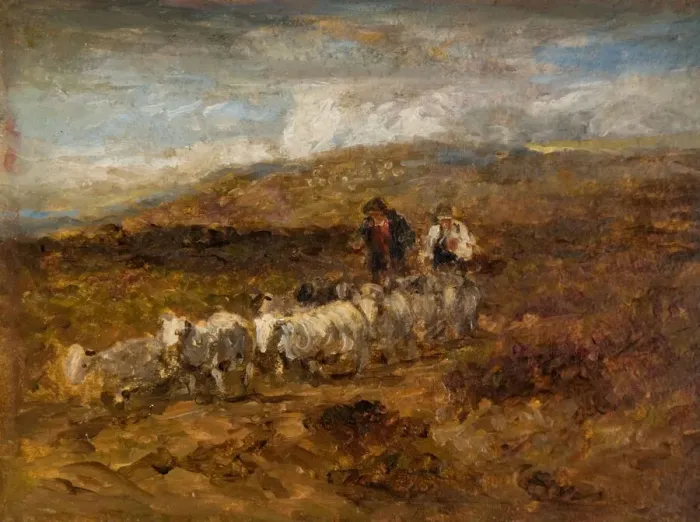 Framed Print : Welsh Shepherds, 1841. Creator: David Cox the elder Framed Print : Welsh Shepherds, 1841. Creator: David Cox the elder