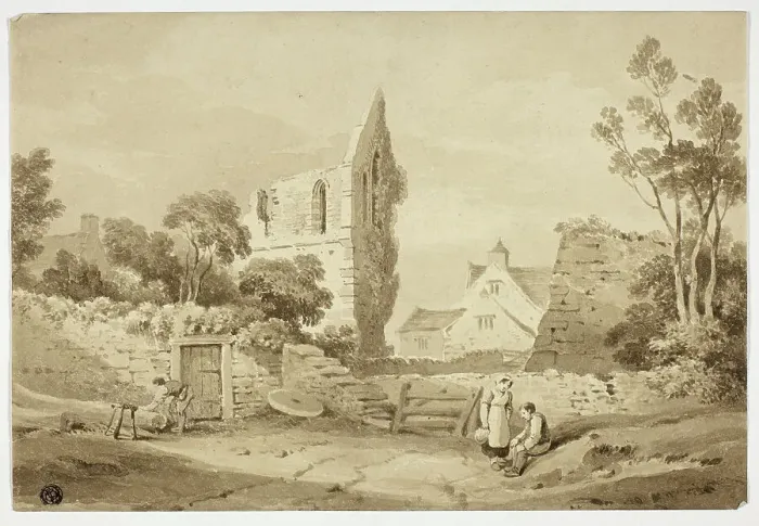 Framed Print : Wenlock Abbey, Sharpshire, n.d. Creator: George Augustus Holmes Framed Print : Wenlock Abbey, Sharpshire, n.d. Creator: George Augustus Holmes