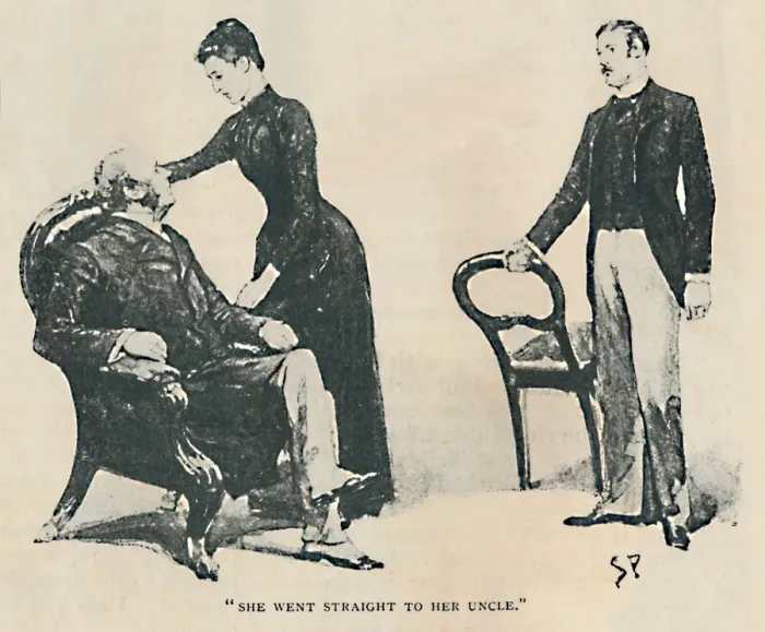 Framed Print : She Went Straight To Her Uncle, 1892. Artist: Sidney E Paget Framed Print : She Went Straight To Her Uncle, 1892. Artist: Sidney E Paget
