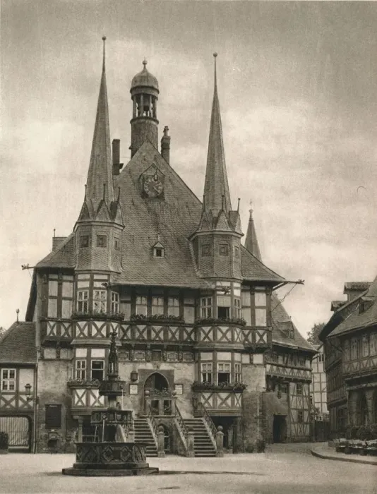 Framed Print : Wernigerode - Rathaus, 1931. Artist: Kurt Hielscher Framed Print : Wernigerode - Rathaus, 1931. Artist: Kurt Hielscher