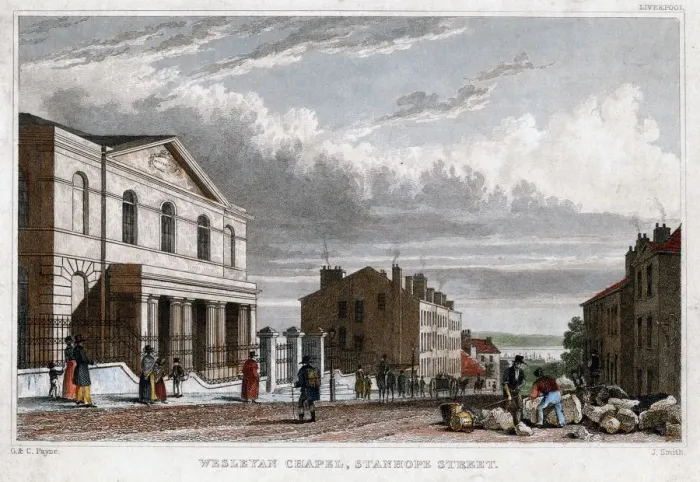 Framed Print : Wesleyan Chapel, Stanhope Street, London, 1830. Artist: J Smith Framed Print : Wesleyan Chapel, Stanhope Street, London, 1830. Artist: J Smith