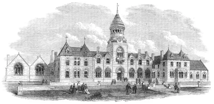 Framed Print : Wesleyan Methodist College, Headingley, near Leeds, 1869. Creator: Unknown