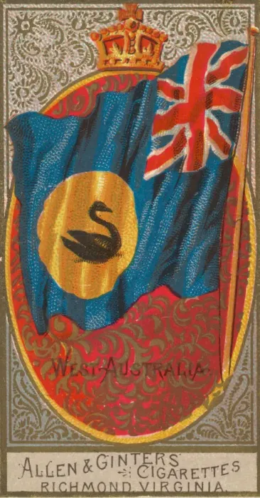 Framed Print : West Australia, from Flags of All Nations, Series 2 (N10) for Allen & Framed Print : West Australia, from Flags of All Nations, Series 2 (N10) for Allen &