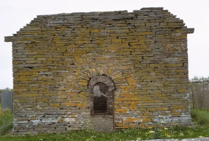 Framed Print : West Doorway of Kolbein Hrugas Chapel, c1145, Isle of Wyre, Orkney, 20th century. Artist: CM Dixon Framed Print : West Doorway of Kolbein Hrugas Chapel, c1145, Isle of Wyre, Orkney, 20th century. Artist: CM Dixon