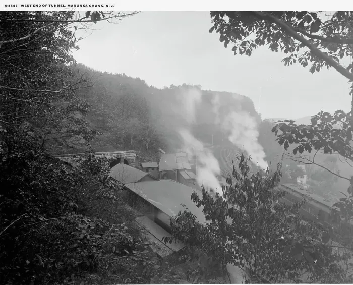 Framed Print : West end of tunnel, Manunka Chunk, N.J. between 1900 and 1906. Creator: Unknown Framed Print : West end of tunnel, Manunka Chunk, N.J. between 1900 and 1906. Creator: Unknown