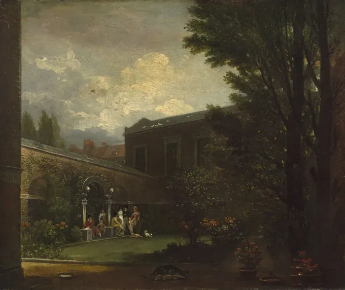 Framed Print : West Family in the Studio Garden, 1808-1809. Creator: Benjamin West Framed Print : West Family in the Studio Garden, 1808-1809. Creator: Benjamin West