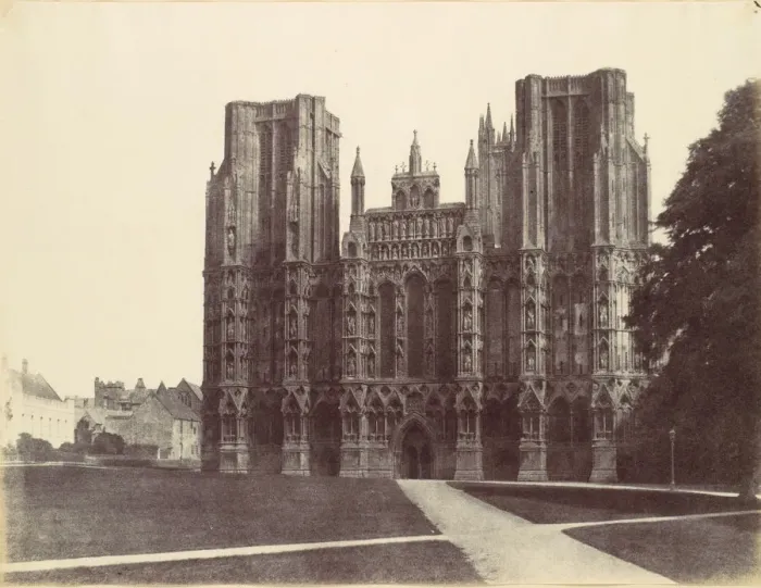 Framed Print : West Front, Wells, 1857. Creator: Alfred Capel-Cure Framed Print : West Front, Wells, 1857. Creator: Alfred Capel-Cure