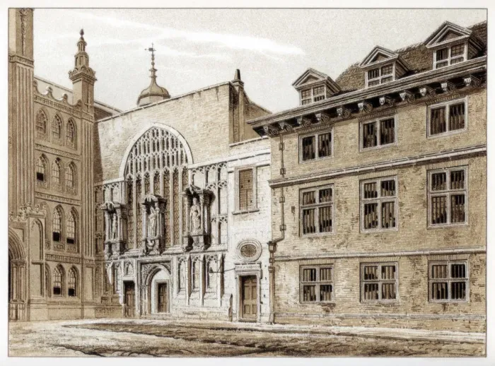 Framed Print : West front of Guildhall Chapel, City of London, 1886. Artist: William Griggs Framed Print : West front of Guildhall Chapel, City of London, 1886. Artist: William Griggs