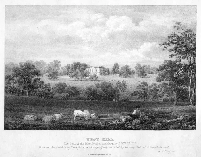 Framed Print : West Hill, near Wandsworth, London, 19th century. Artist: George Frederick Prosser Framed Print : West Hill, near Wandsworth, London, 19th century. Artist: George Frederick Prosser
