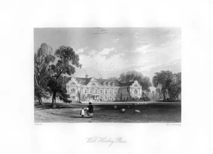 Framed Print : West Horsley, Surrey, 19th century. Artist: MJ Starling