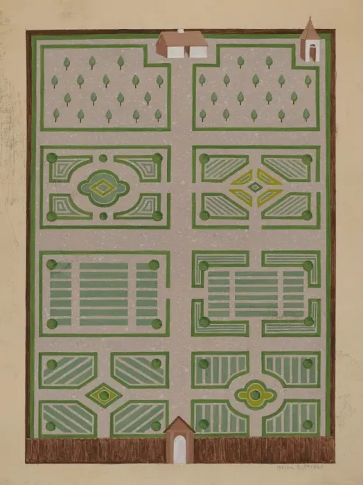Framed Print : West India Companys Garden, c. 1936. Creator: Helen Miller Framed Print : West India Companys Garden, c. 1936. Creator: Helen Miller