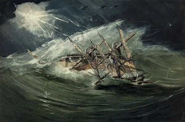 West India Hurricane, 1802-1899. Creators: Unknown, Francois Louis Thomas Francia
