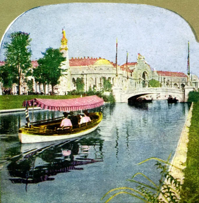 Framed Print : The West Lagoon from the World Fair, St Louis, Missouri, 1904