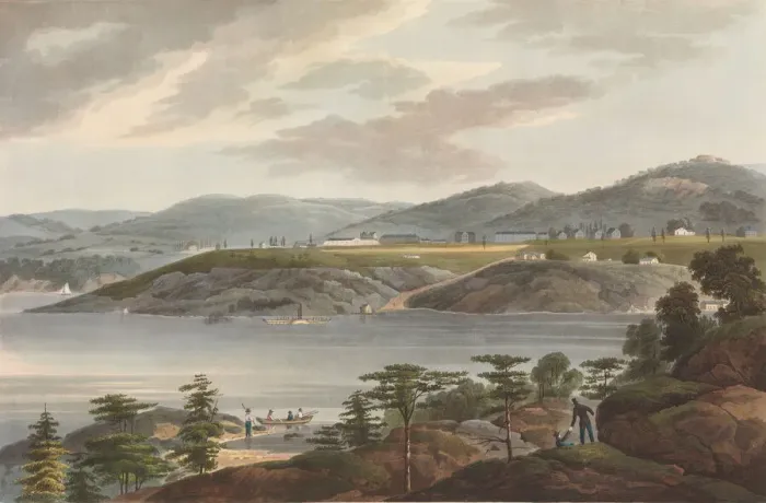 Framed Print : West Point (No. 16 of The Hudson River Portfolio), 1825. Creator: John Hill Framed Print : West Point (No. 16 of The Hudson River Portfolio), 1825. Creator: John Hill