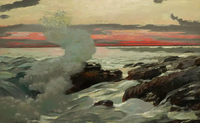 Framed Print : West Point, Prout's Neck, 1900. Creator: Winslow Homer Framed Print : West Point, Prout's Neck, 1900. Creator: Winslow Homer