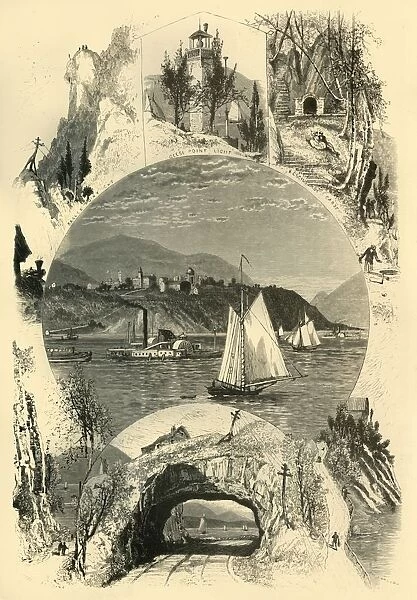 West Point, and Scenes in Vicinity, 1874. Creator: Harry Fenn
