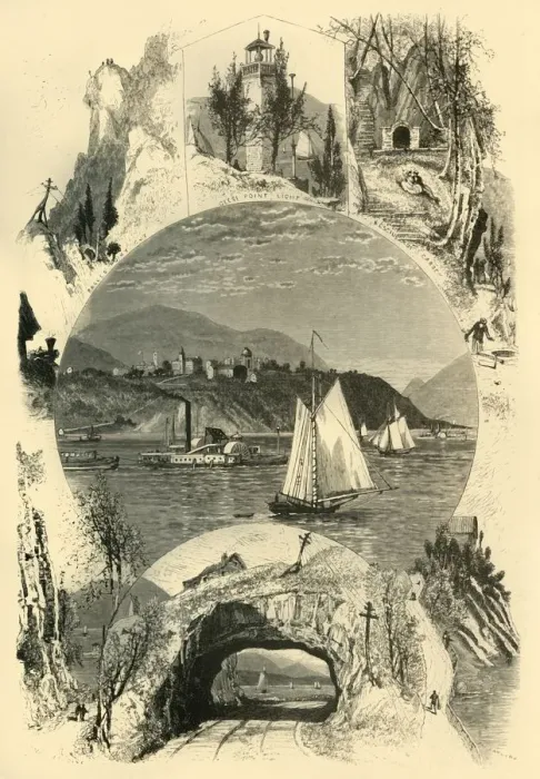 Framed Print : West Point, and Scenes in Vicinity, 1874. Creator: Harry Fenn Framed Print : West Point, and Scenes in Vicinity, 1874. Creator: Harry Fenn