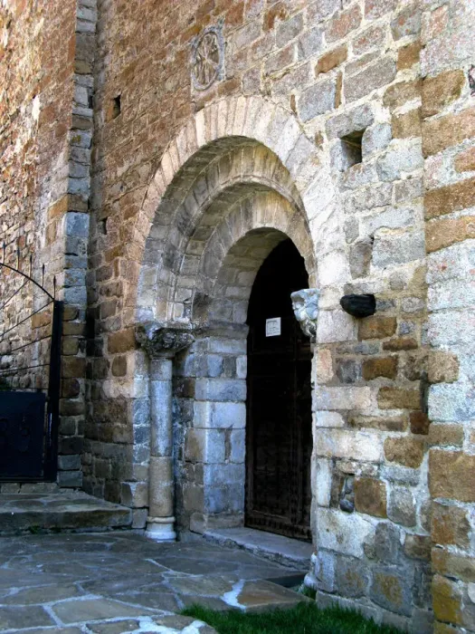 Framed Print : West Portal of the church of Santa Maria in Cap d Aran Tredos, the portal has Framed Print : West Portal of the church of Santa Maria in Cap d Aran Tredos, the portal has