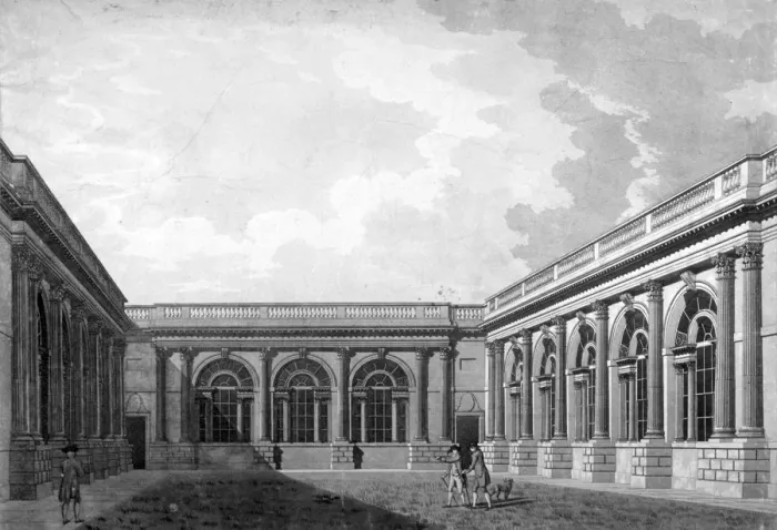 Framed Print : West quadrangle of the Bank of England, City of London, 1790. Artist: Thomas Malton II Framed Print : West quadrangle of the Bank of England, City of London, 1790. Artist: Thomas Malton II